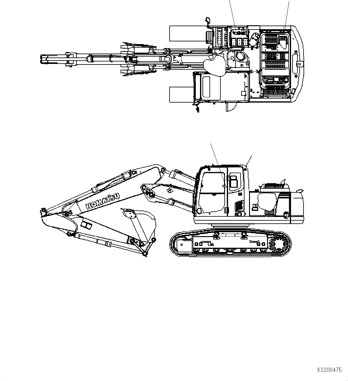 Схема запчастей Komatsu PC190LC-8 - МАРКИРОВКА (ДЛЯ DPF) МАРКИРОВКА (DPF)