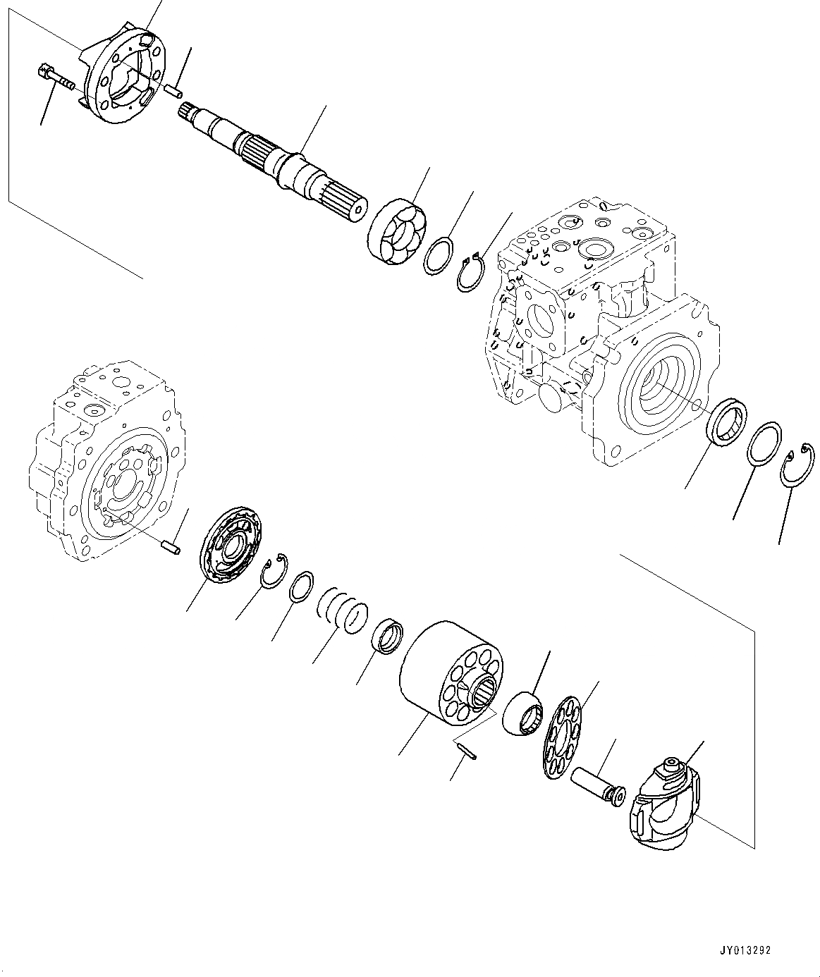 Схема запчастей Komatsu D65EX-16 - ГИДРАВЛ МАСЛ. НАСОС И МОТОР, HSS НАСОС (/7) (№8-) ГИДРАВЛ МАСЛ. НАСОС И МОТОР