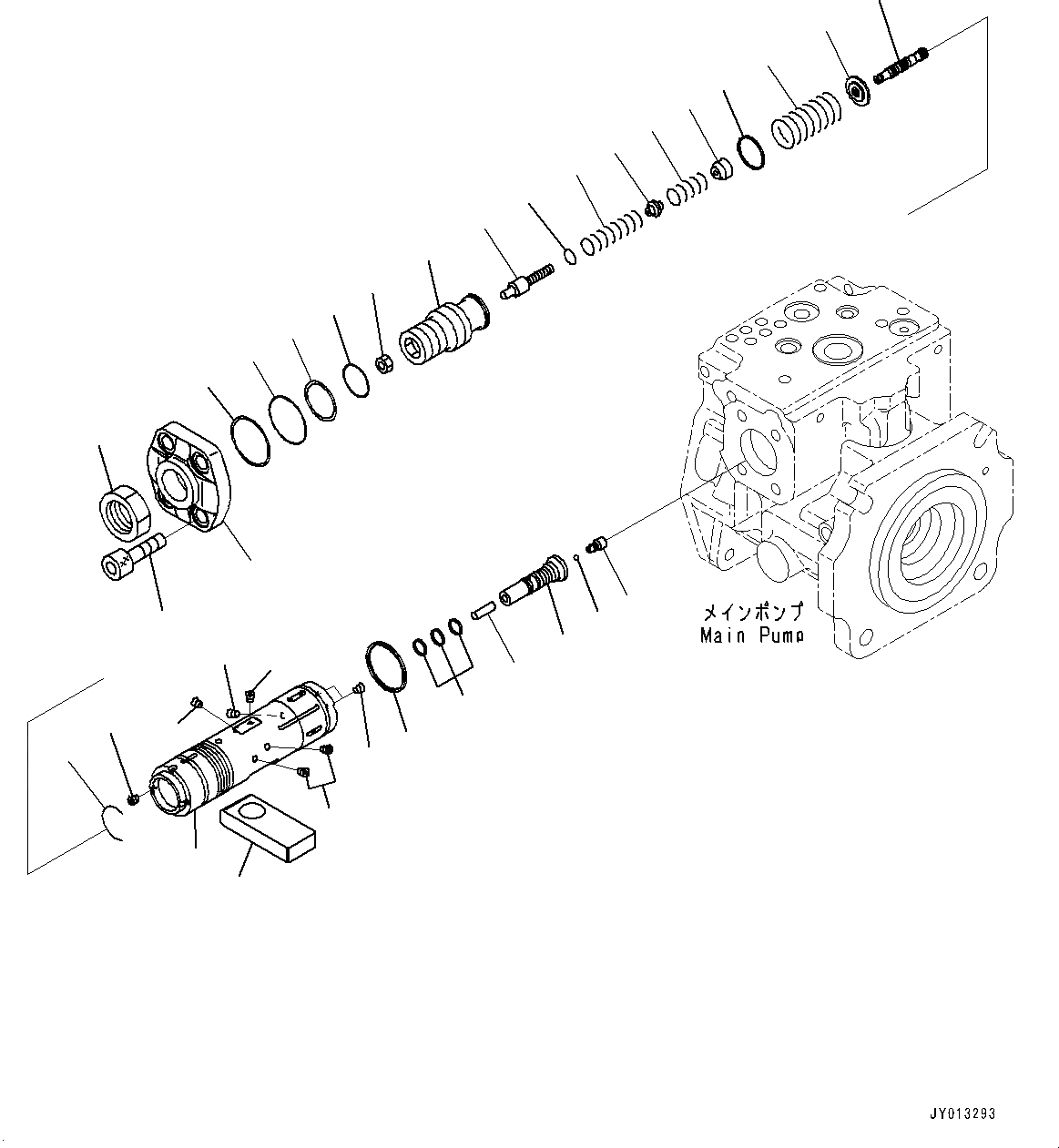 Схема запчастей Komatsu D65EX-16 - ГИДРАВЛ МАСЛ. НАСОС И МОТОР, HSS НАСОС (/7) (№8-) ГИДРАВЛ МАСЛ. НАСОС И МОТОР