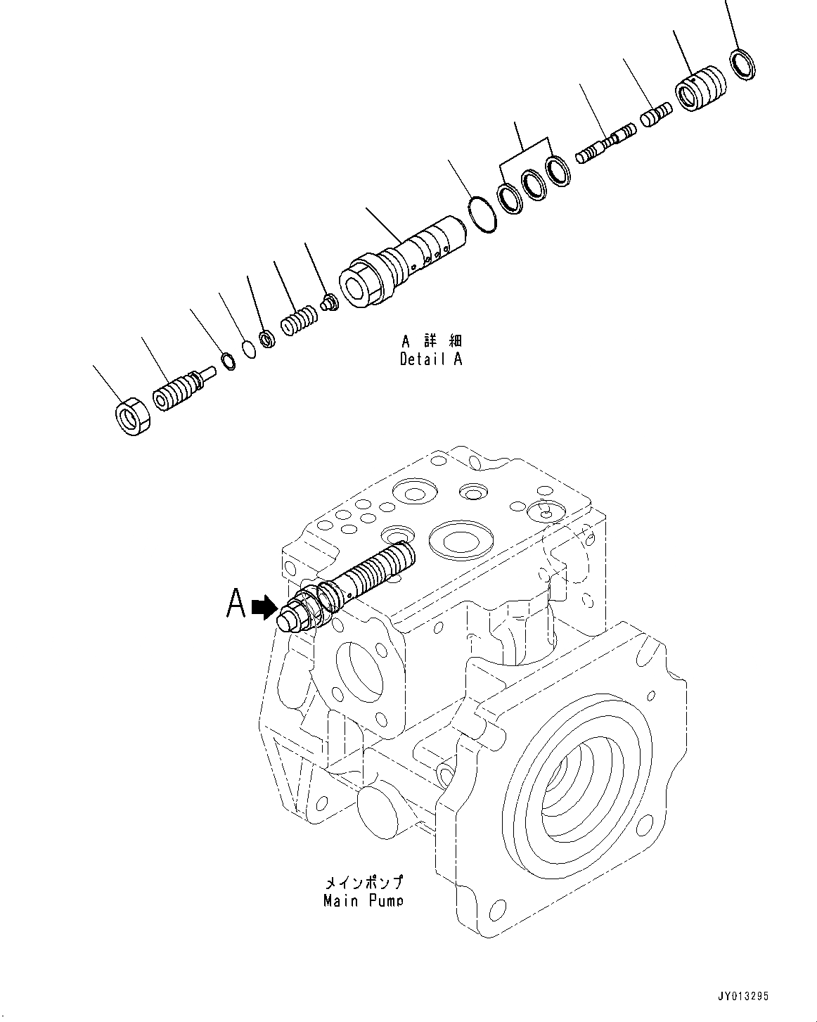 Схема запчастей Komatsu D65EX-16 - ГИДРАВЛ МАСЛ. НАСОС И МОТОР, HSS НАСОС (/7) (№8-) ГИДРАВЛ МАСЛ. НАСОС И МОТОР