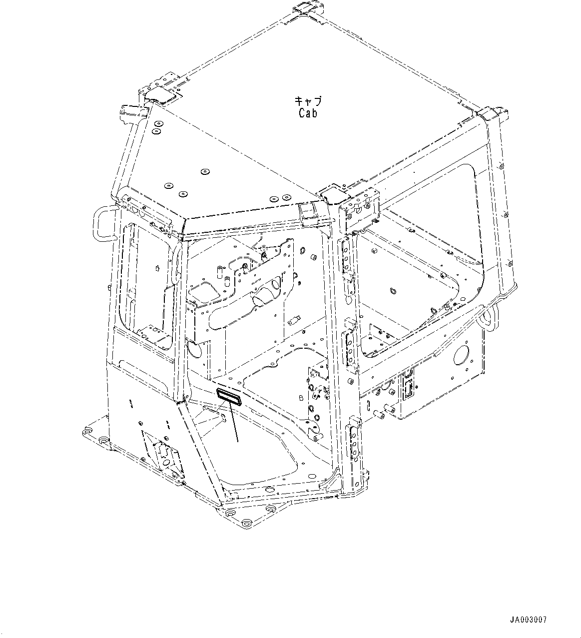 Схема запчастей Komatsu D65EX-16 - КАБИНА ROPS, FOOTREST (№8-) КАБИНА ROPS, С VOLT POWER ВЫПУСКН.