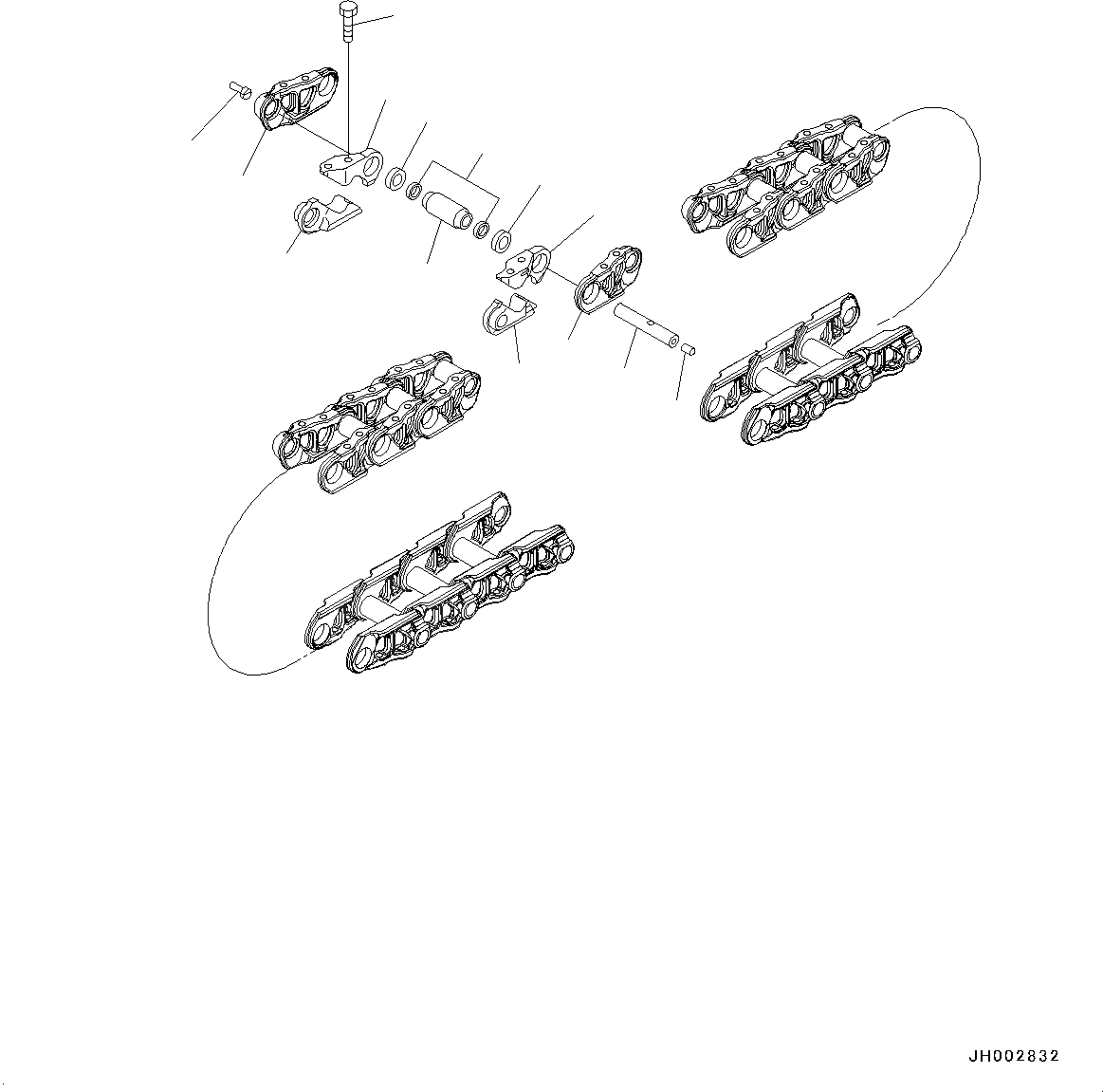 Схема запчастей Komatsu D65EX-16 - ГУСЕН. ЦЕПЬ ASSEMBLY (№8-) ГУСЕН. ЦЕПЬ ASSEMBLY, ПОДАЮЩ. ONLY, 8 SET, УПЛОТНЕНИЕED И LUBRICATED ТИП, УСИЛ. СОЕДИНИТЕЛЬН. ЗВЕНОS