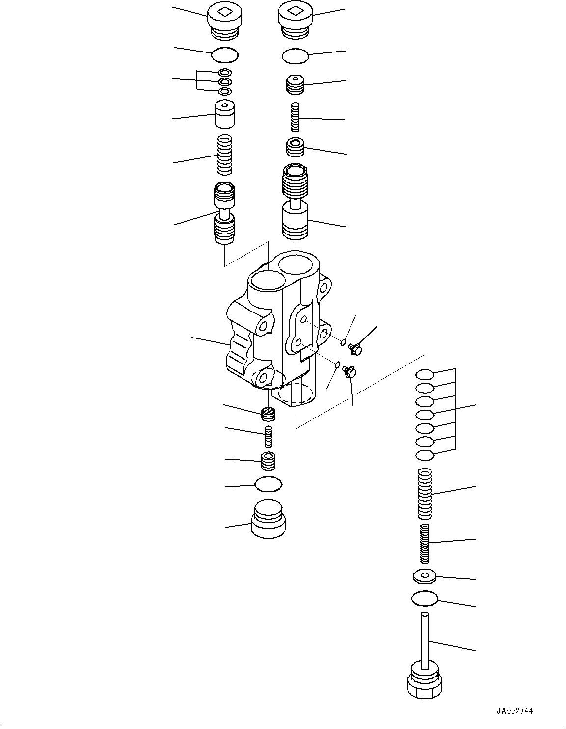 Схема запчастей Komatsu D65PX-16 - СИЛОВАЯ ПЕРЕДАЧА, РАЗГРУЗ. КЛАПАН (№8-) СИЛОВАЯ ПЕРЕДАЧА, БЕЗ ПОВОРОТН. ОТВАЛ С ИЗМ. УГЛОМ DOZER