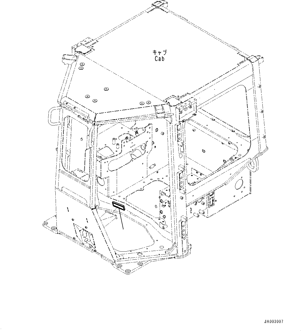 Схема запчастей Komatsu D65PX-16 - КАБИНА ROPS, FOOTREST (№8-) КАБИНА ROPS, С AM-FM STEREO РАДИО, CASSETTE, СЕВ. АМЕРИКА, KOMTRAX, ORBCOMM