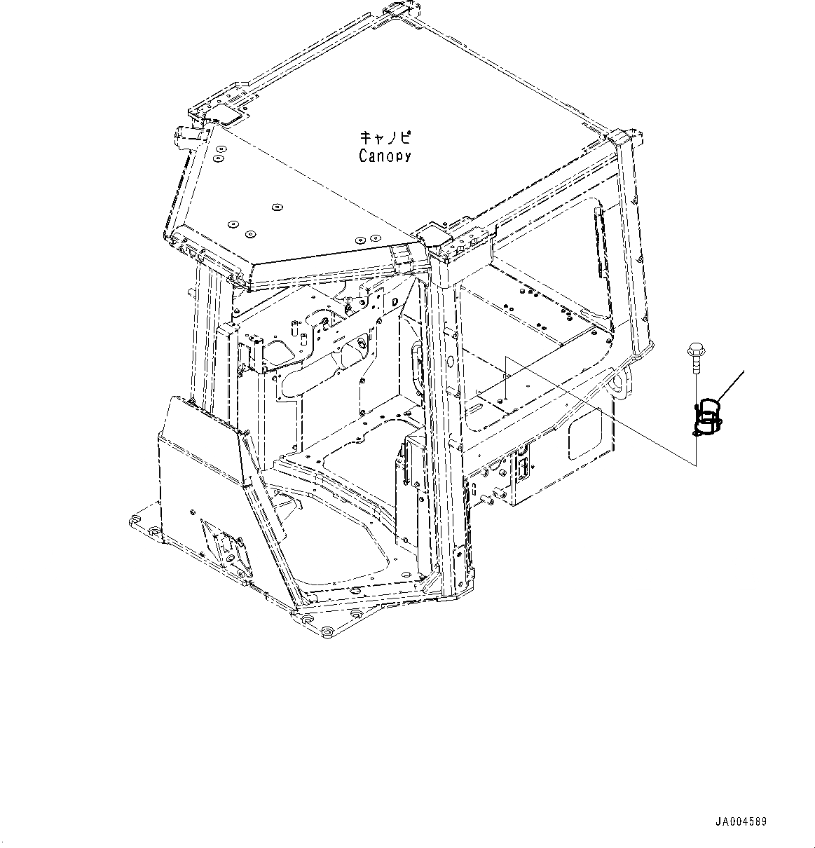 Схема запчастей Komatsu D65PX-16 - ПОДСТАКАННИК (№8-) ПОДСТАКАННИК