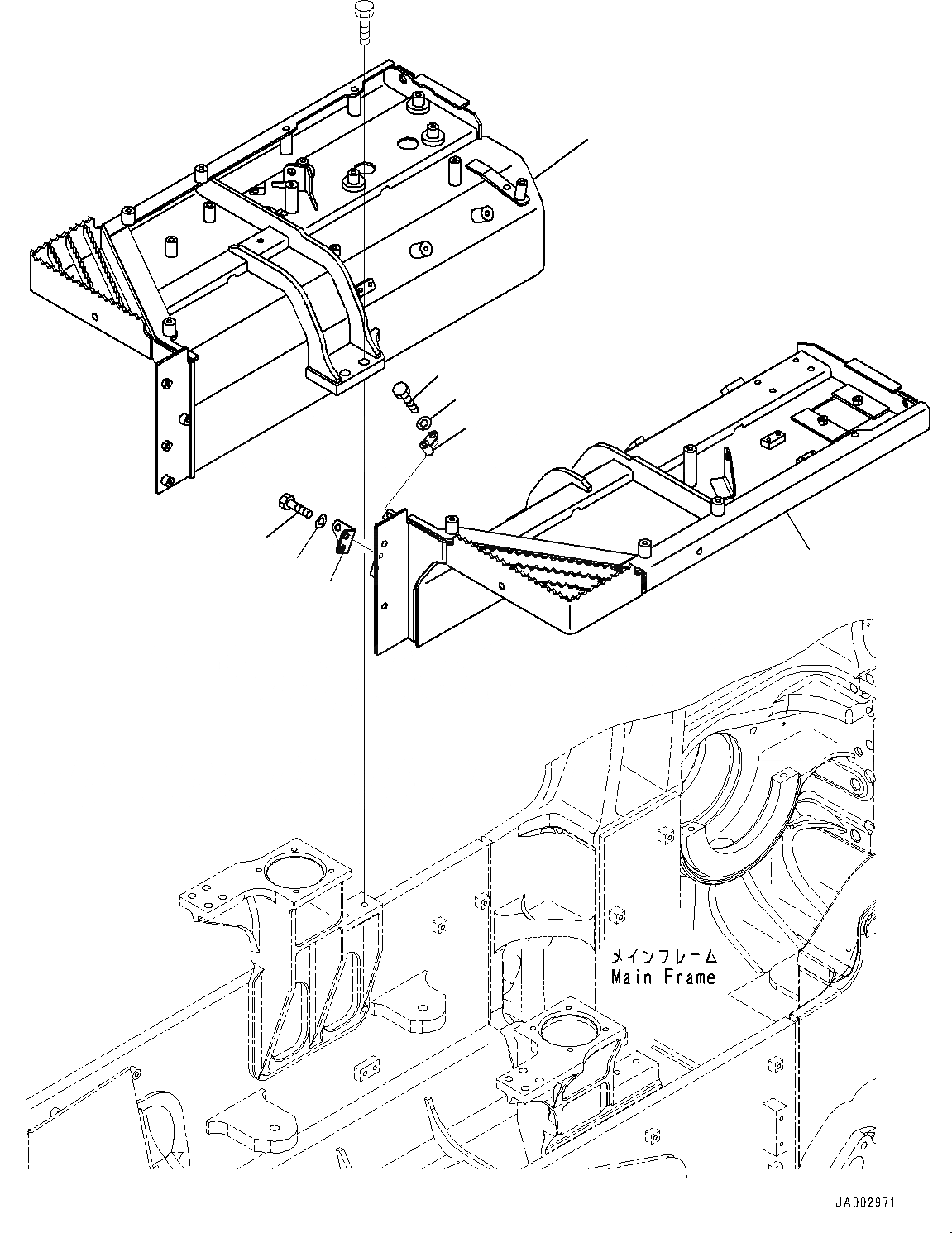 Схема запчастей Komatsu D65PX-16 - КРЫЛО ГРУППА, КРЫЛО И КОРПУС (№8-) КРЫЛО ГРУППА, ДЛЯ MACHINE С 4-Х СЕКЦИОНН. КЛАПАН ГИДРАВЛS, ДЛЯ MACHINE С РЫХЛИТЕЛЕМ