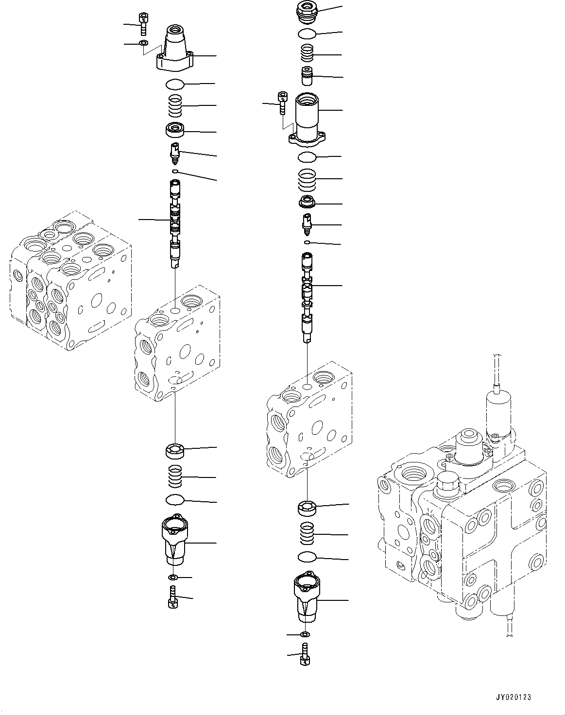 Схема запчастей Komatsu D65PX-16 - КРЫЛО ГРУППА, УПРАВЛЯЮЩ. КЛАПАН, -КЛАПАН (/) (№8-) КРЫЛО ГРУППА, ДЛЯ MACHINE С 5-СЕКЦИОНН. КЛАПАН ГИДРАВЛS, С ПОВОРОТН. ОТВАЛ С ИЗМ. УГЛОМ DOZER