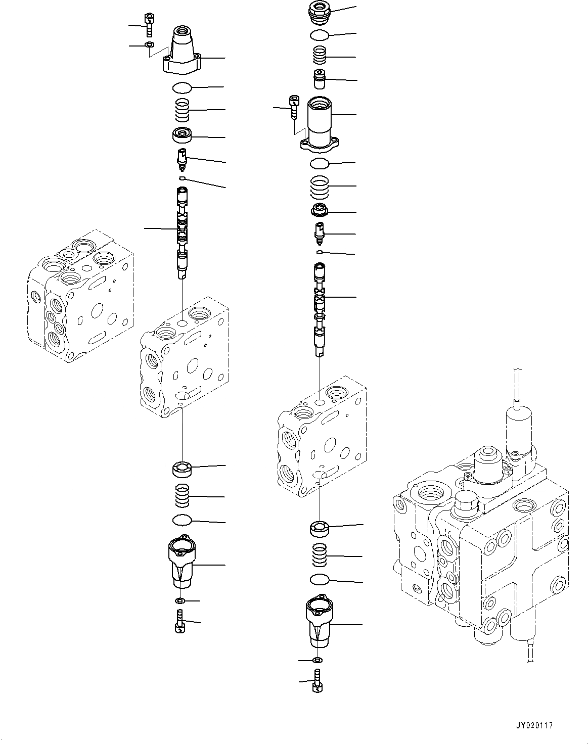 Схема запчастей Komatsu D65PX-16 - КРЫЛО ГРУППА, УПРАВЛЯЮЩ. КЛАПАН, -КЛАПАН (/) (№8-) КРЫЛО ГРУППА, ДЛЯ MACHINE С 4-Х СЕКЦИОНН. КЛАПАН ГИДРАВЛS, ДЛЯ MACHINE С РЫХЛИТЕЛЕМ