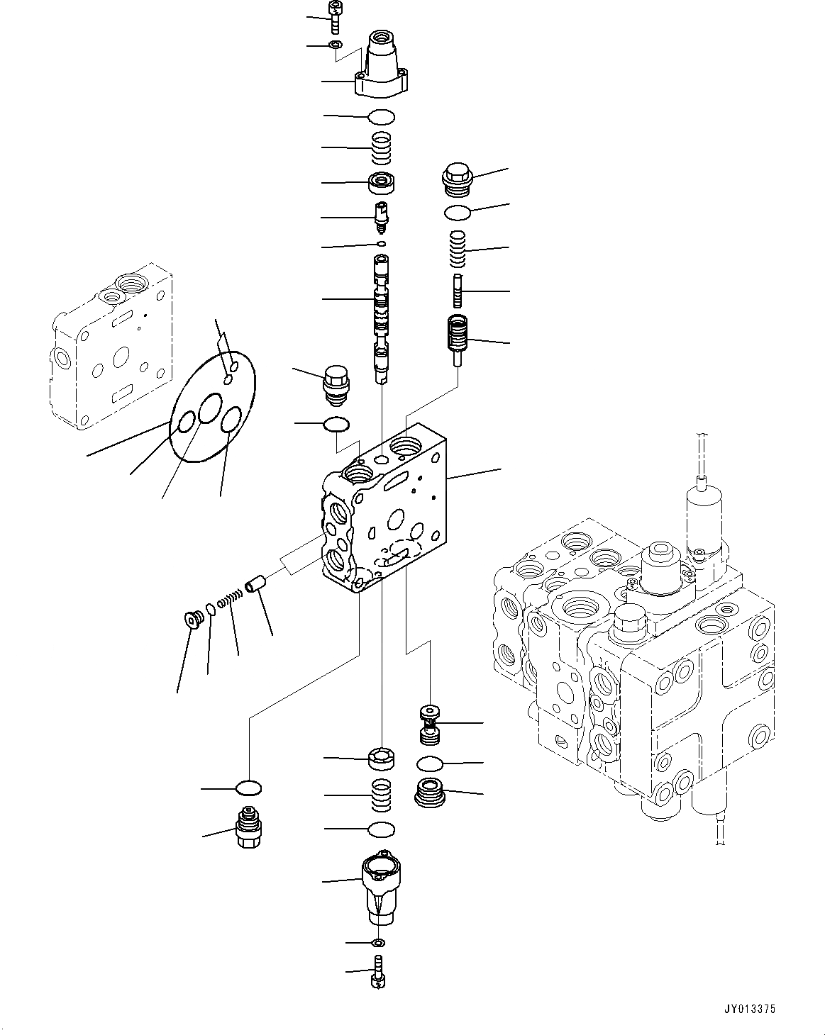 Схема запчастей Komatsu D65PX-16 - КРЫЛО ГРУППА, УПРАВЛЯЮЩ. КЛАПАН, -КЛАПАН (/) (№8-) КРЫЛО ГРУППА, ДЛЯ MACHINE С 4-Х СЕКЦИОНН. КЛАПАН ГИДРАВЛS, ДЛЯ MACHINE С РЫХЛИТЕЛЕМ