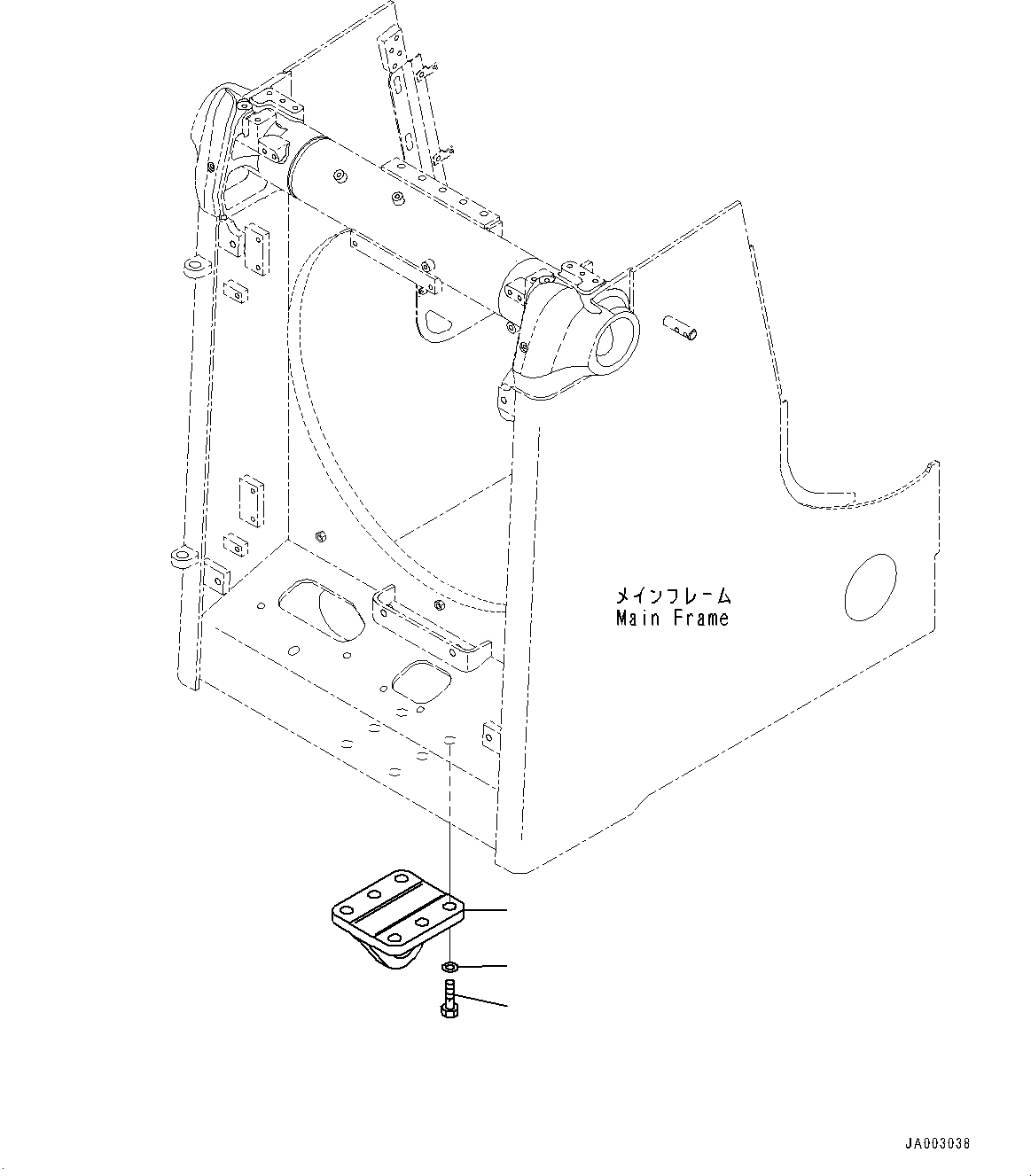 Схема запчастей Komatsu D65PX-16 - ПЕРЕДН. PULL КРЮК (№8-) ПЕРЕДН. PULL КРЮК