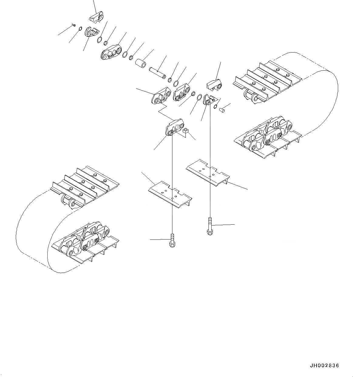 Схема запчастей Komatsu D65PX-16 - ГУСЕНИЦЫ ASSEMBLY (№8-) ГУСЕНИЦЫ ASSEMBLY, ОДИНОЧН. ГРУНТОЗАЦЕП SHOE, 7MM ШИР., УПЛОТНЕНИЕED И LUBRICATED ТИП, PLUS ТИП, 9 SET