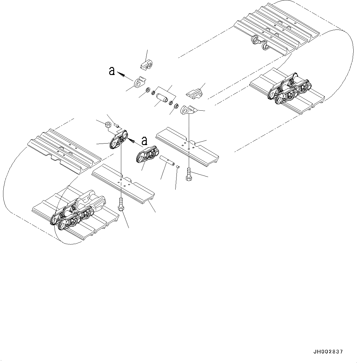 Схема запчастей Komatsu D65PX-16 - ГУСЕНИЦЫ ASSEMBLY (№8-) ГУСЕНИЦЫ ASSEMBLY, ОДИНОЧН. ГРУНТОЗАЦЕП SHOE, 9MM ШИР., УПЛОТНЕНИЕED И LUBRICATED ТИП, УСИЛ. СОЕДИНИТЕЛЬН. ЗВЕНОS, 9 SET