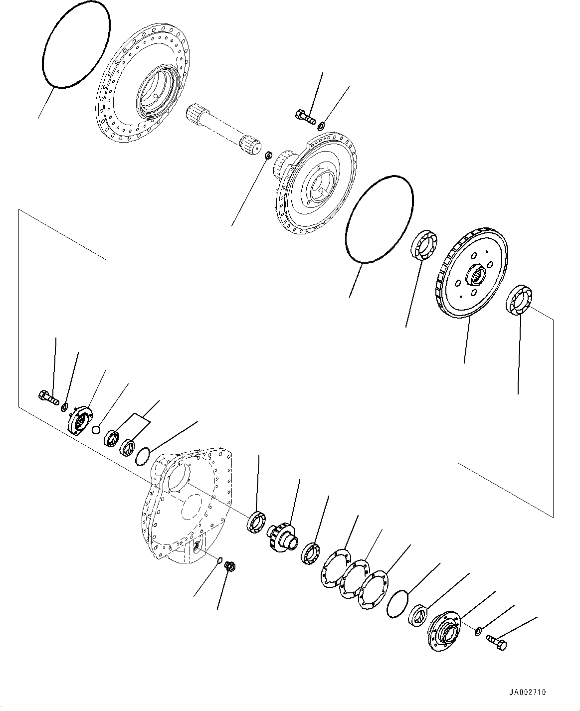 Схема запчастей Komatsu D65WX-16 - КОНЕЧНАЯ ПЕРЕДАЧА, ШЕСТЕРНЯ И ПРИВОД, ПРАВ. (№8-) КОНЕЧНАЯ ПЕРЕДАЧА, SEGMENTED TEETH