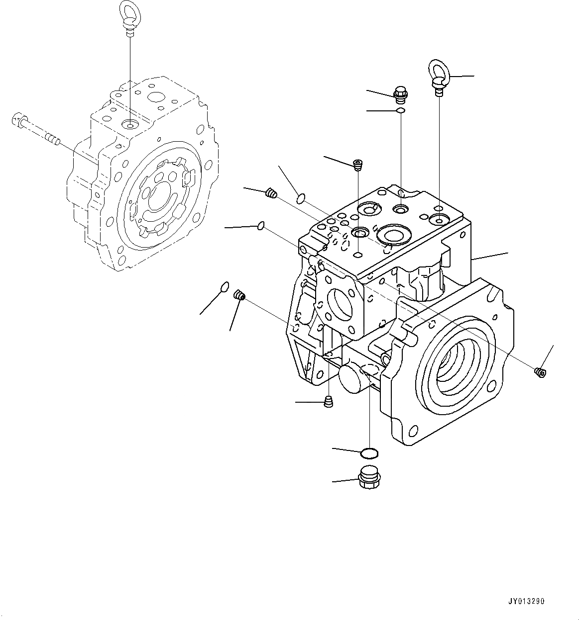 Схема запчастей Komatsu D65WX-16 - ГИДРАВЛ МАСЛ. НАСОС И МОТОР, HSS НАСОС (/7) (№8-) ГИДРАВЛ МАСЛ. НАСОС И МОТОР