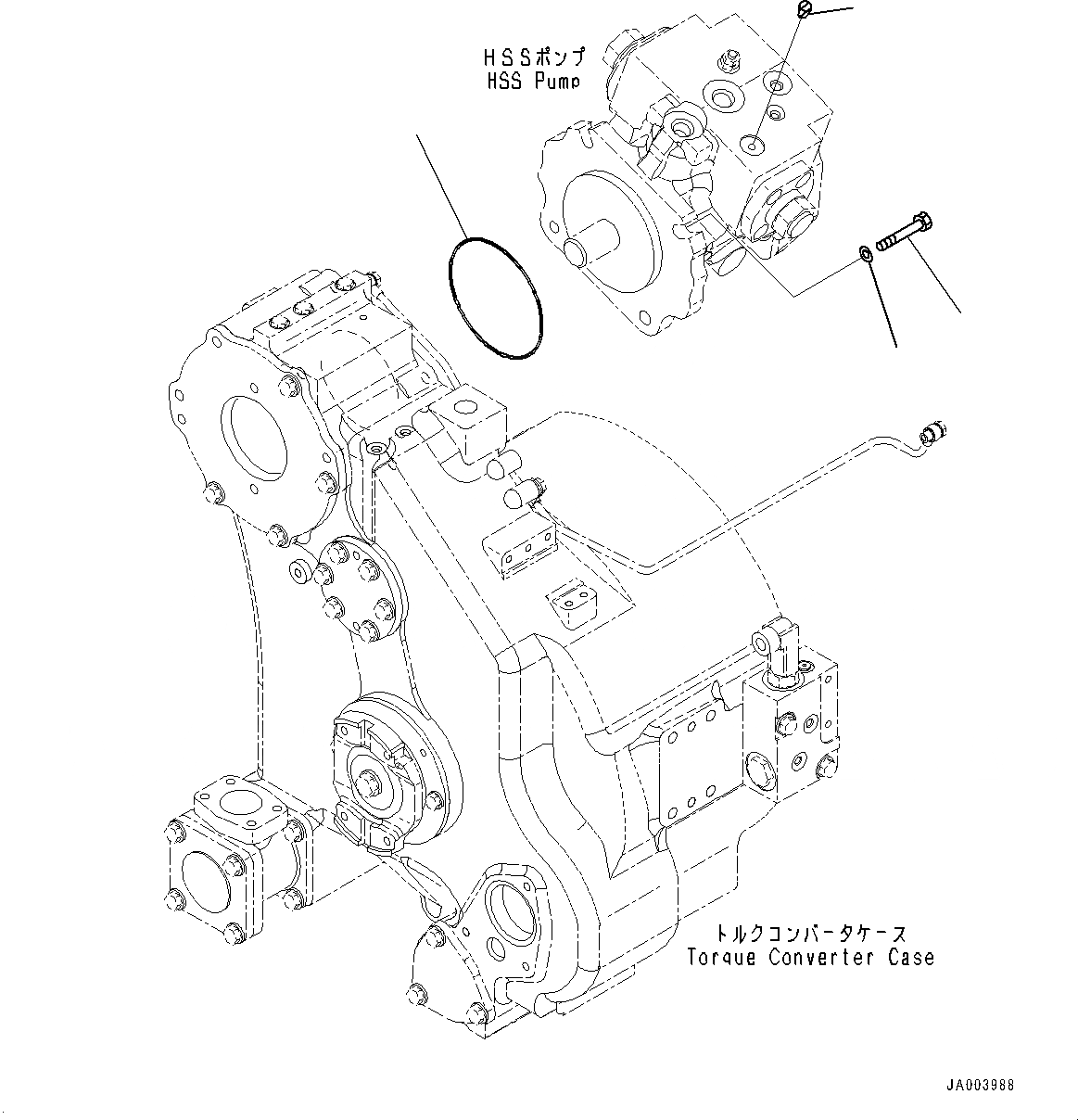 Схема запчастей Komatsu D65WX-16 - ГИДРАВЛ МАСЛ. НАСОС И МОТОР, НАСОС КРЕПЛЕНИЕ (/) (№8-) ГИДРАВЛ МАСЛ. НАСОС И МОТОР