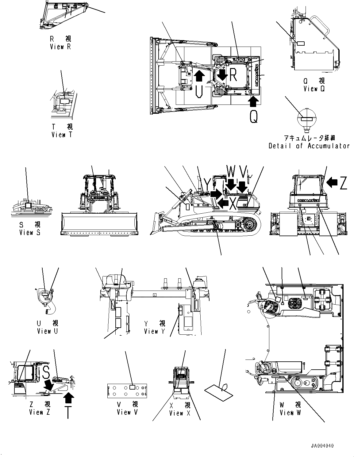 Схема запчастей Komatsu D65WX-16 - МАРКИРОВКА (№8-) МАРКИРОВКА, ИТАЛИЯ