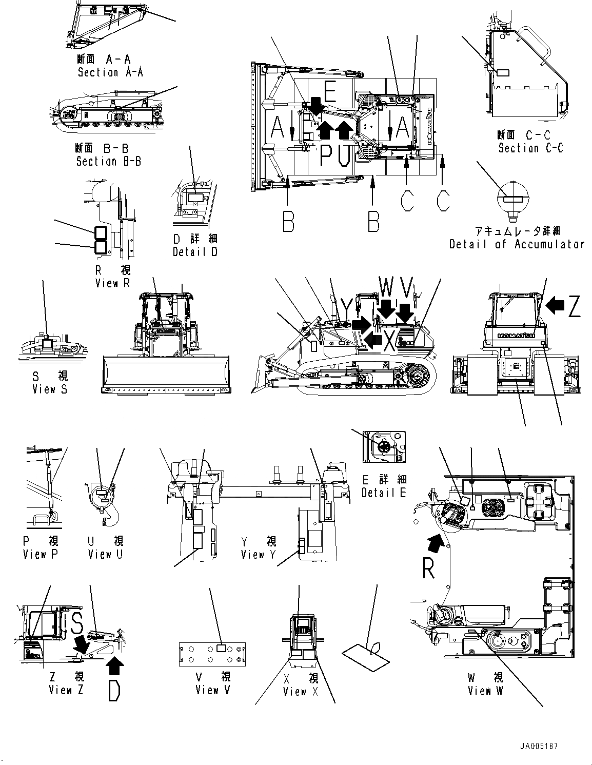 Схема запчастей Komatsu D65WX-16 - МАРКИРОВКА (№887-) МАРКИРОВКА, ТУРЦИЯ-АНГЛ., ЕС НОВ. NOISE ARRANGEMENT , ЕС БЕЗОПАСН. REGULATION