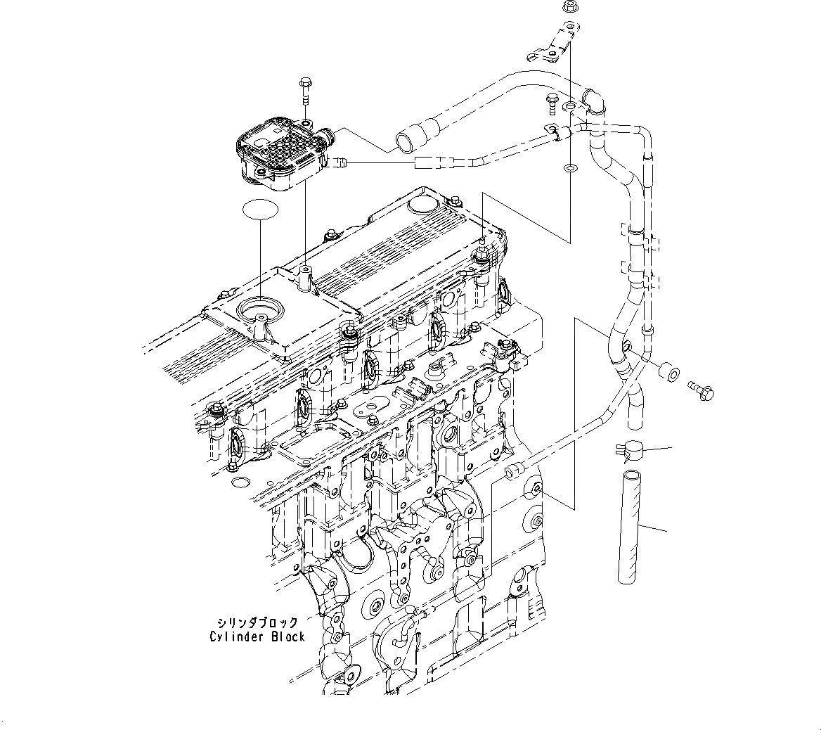 Схема запчастей Komatsu SAA6D114E-3E - ПАТРУБКИ САПУНА (№88-) ПАТРУБКИ САПУНА