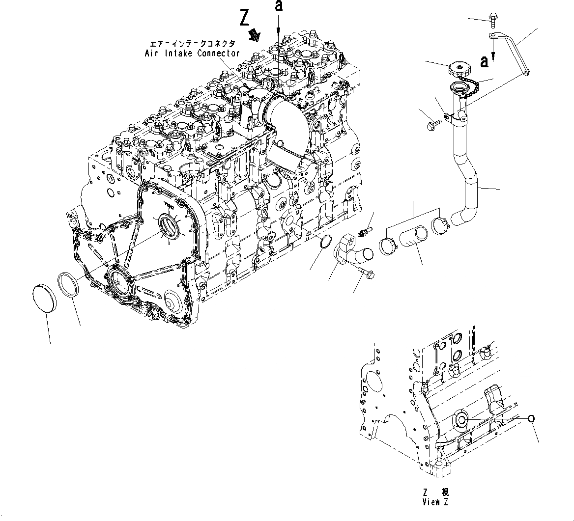 Схема запчастей Komatsu SAA6D114E-3E - ДВИГАТЕЛЬ МАСЛОНАЛИВНОЙ ПАТРУБОК (№88-89) ДВИГАТЕЛЬ МАСЛОНАЛИВНОЙ ПАТРУБОК