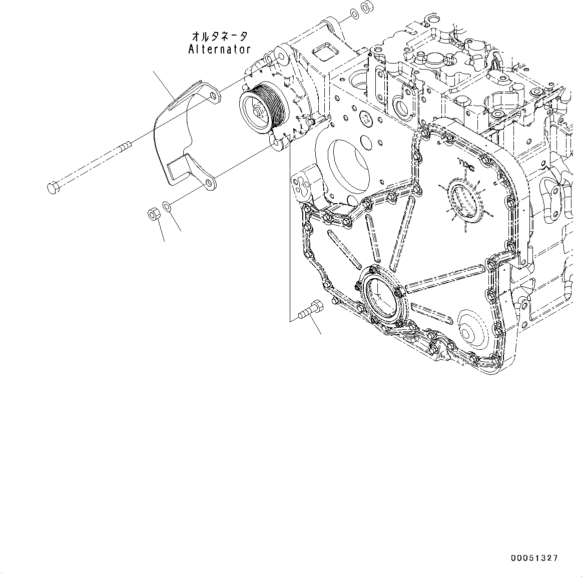 Схема запчастей Komatsu SAA6D114E-3E - ГЕНЕРАТОР КРЫШКА(№88-) ГЕНЕРАТОР COVER, ДЛЯ AMP. ГЕНЕРАТОР