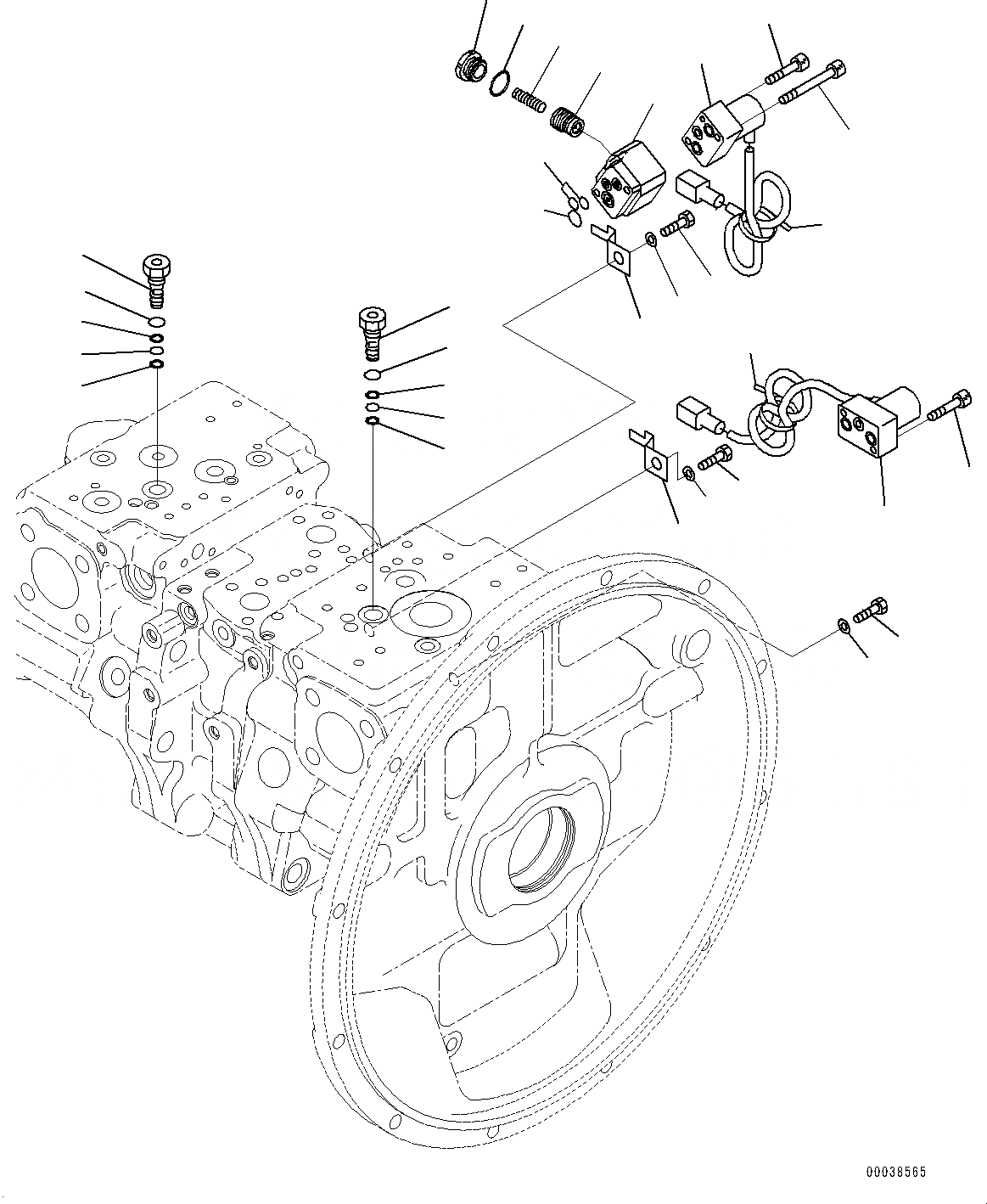 Схема запчастей Komatsu PC300-8 - ОСНОВН. ПОРШЕНЬ НАСОС ВНУТР. ЧАСТИ (/) (№C-) ОСНОВН. ПОРШЕНЬ НАСОС