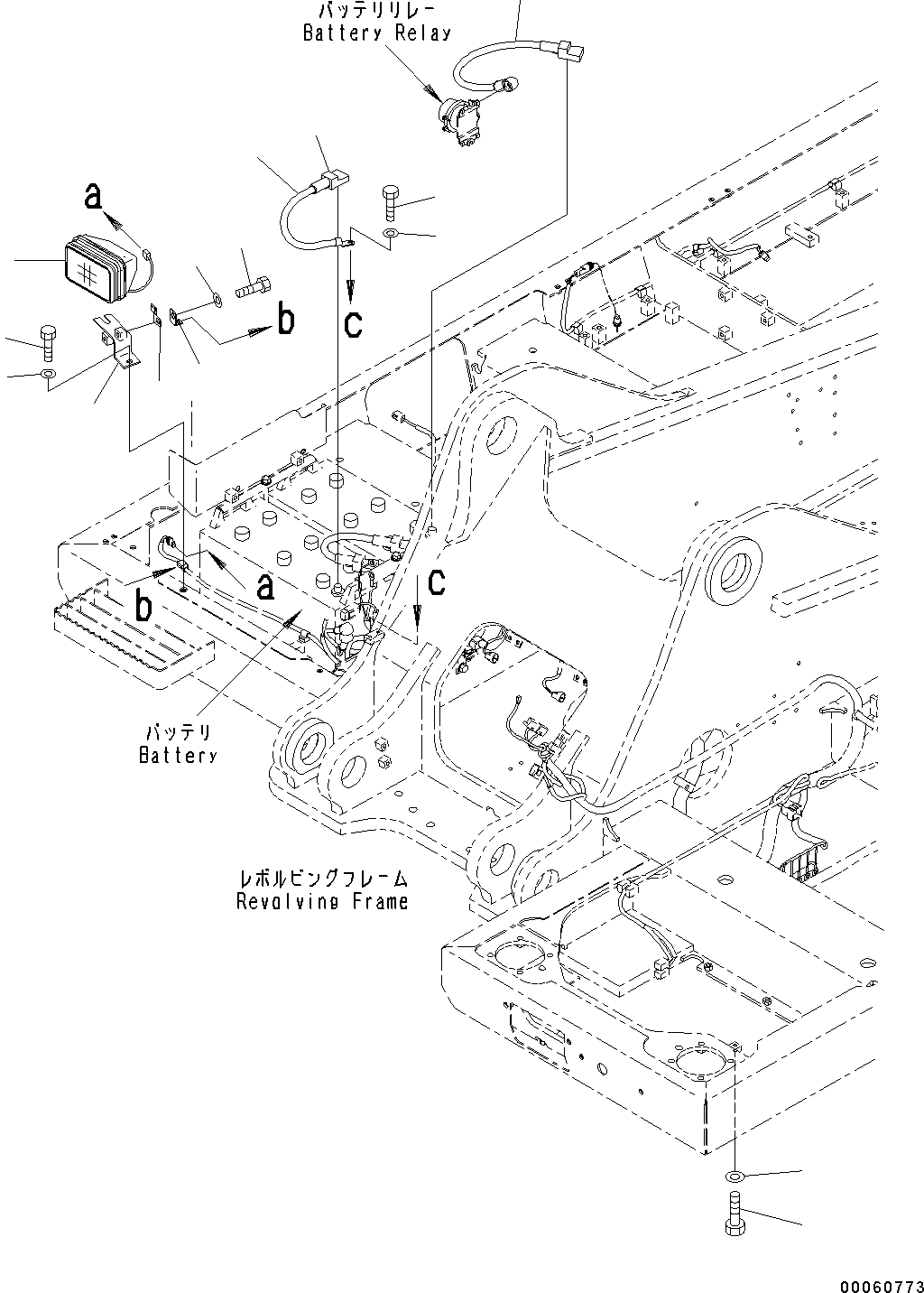 Схема запчастей Komatsu PC300-8 - ЭЛЕКТРИЧ. ЭЛЕКТРОПРОВОДКА РАБОЧ.ING LIGHT (№C-) ЭЛЕКТРИЧ. ЭЛЕКТРОПРОВОДКА