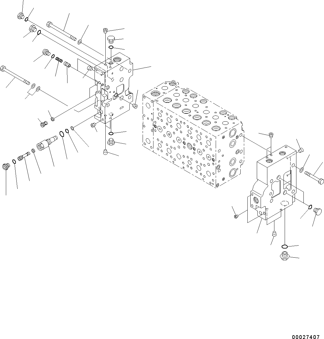 Схема запчастей Komatsu PC300-8 - ОСНОВН. УПРАВЛЯЮЩ. КЛАПАН ВНУТР. ЧАСТИ (7/) (№C-) ОСНОВН. УПРАВЛЯЮЩ. КЛАПАН