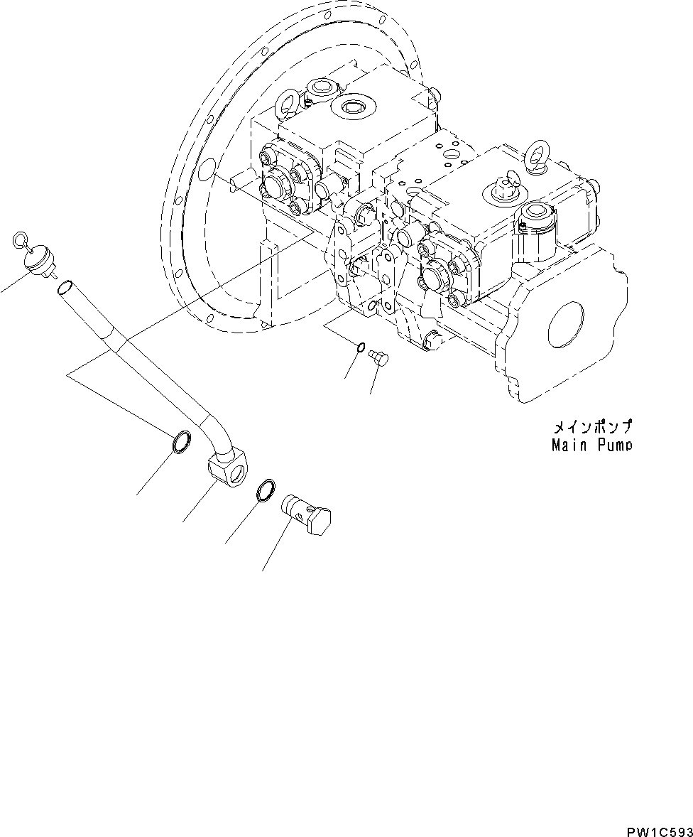 Схема запчастей Komatsu PC300-8 - ОСНОВН. ПОРШЕНЬ НАСОС, КОМПОНЕНТЫ (№C-) ОСНОВН. ПОРШЕНЬ НАСОС, КОМПОНЕНТЫ