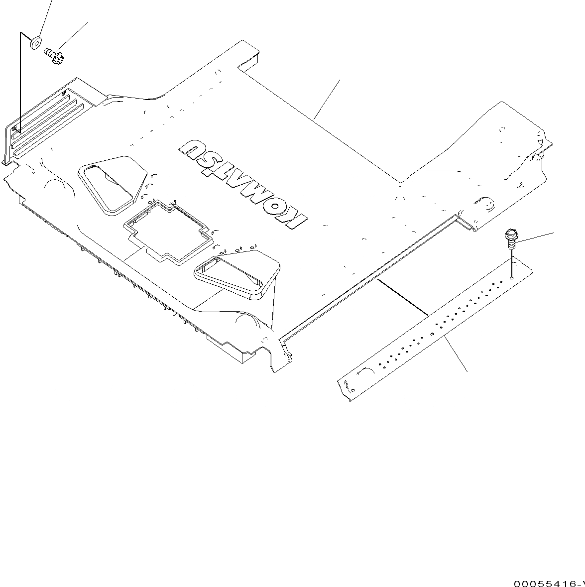 Схема запчастей Komatsu PC300-8 - ПОКРЫТИЕ ПОЛА(№C-) ПОЛ МАТЕРИАЛ