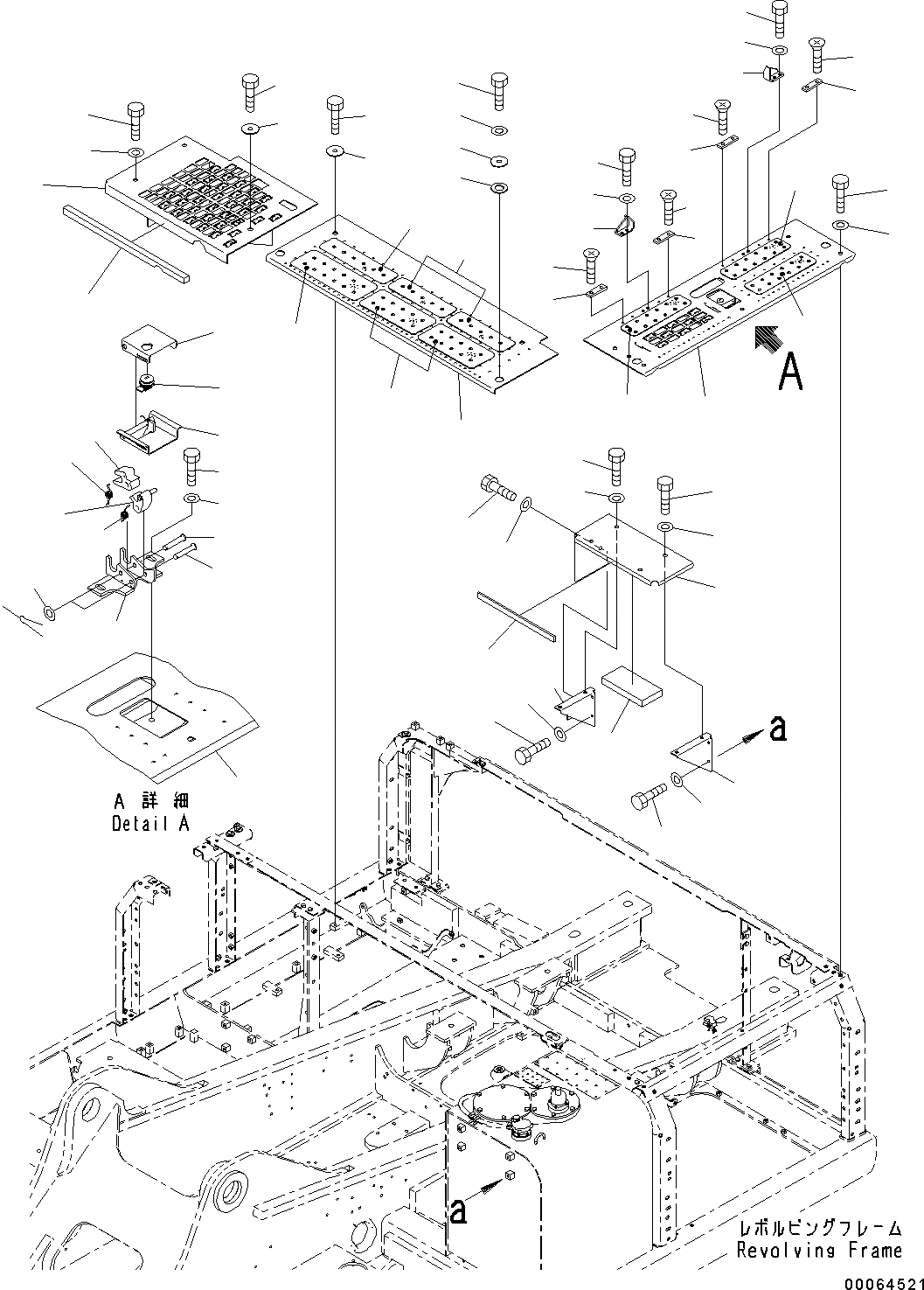 Схема запчастей Komatsu PC300-8 - КАБИНА КРЫШКА(№C-) КАБИНА COVER