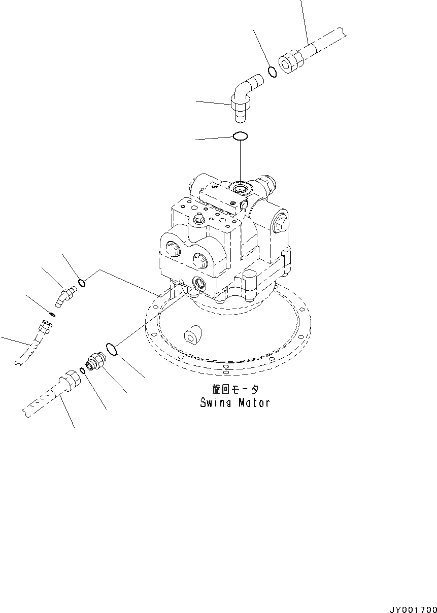 Схема запчастей Komatsu PC300-8 - МОТОР ПОВОРОТА, КОМПОНЕНТЫ (№C-) МОТОР ПОВОРОТА, КОМПОНЕНТЫ