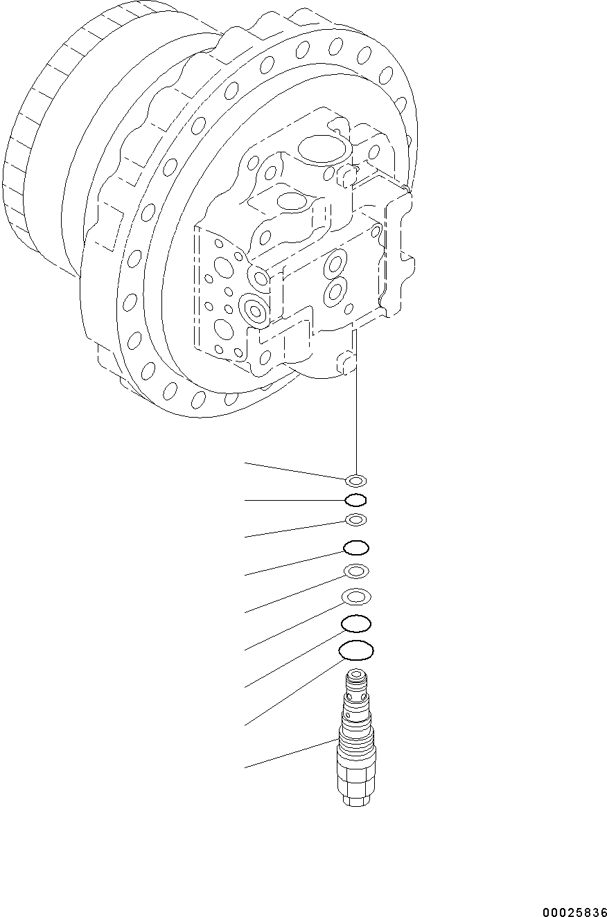 Схема запчастей Komatsu PC300-8 - МОТОР ХОДА И КОНЕЧНАЯ ПЕРЕДАЧА (/) (№C-) МОТОР ХОДА И КОНЕЧНАЯ ПЕРЕДАЧА