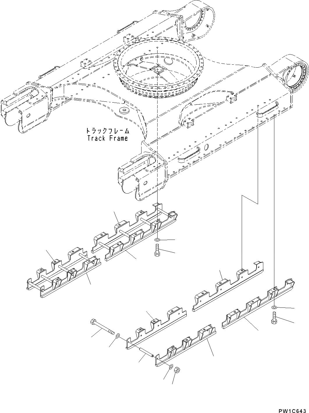 Схема запчастей Komatsu PC300-8 - ГУСЕНИЦЫ ЧАСТИ КОРПУСА, ПОЛН. LENGTH (№C-) ГУСЕНИЦЫ ЧАСТИ КОРПУСА, ПОЛН. LENGTH