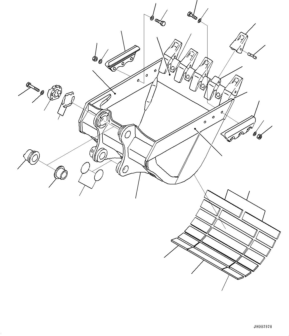 Схема запчастей Komatsu PC300-8 - КОВШ, .M, MM, ГОРИЗОНТАЛЬН. ПАЛЕЦ, УСИЛ.ENED (№C-) КОВШ, .M, MM, ГОРИЗОНТАЛЬН. ПАЛЕЦ, УСИЛ.ENED