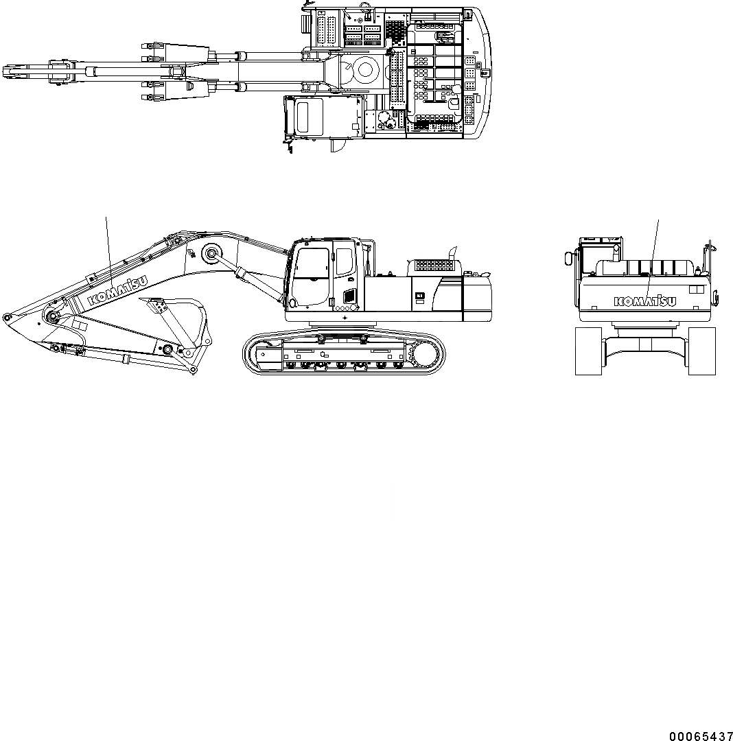 Схема запчастей Komatsu PC300-8 - ЛОГОТИП KOMATSU(№C-) KOMATSU ЛОГОТИП