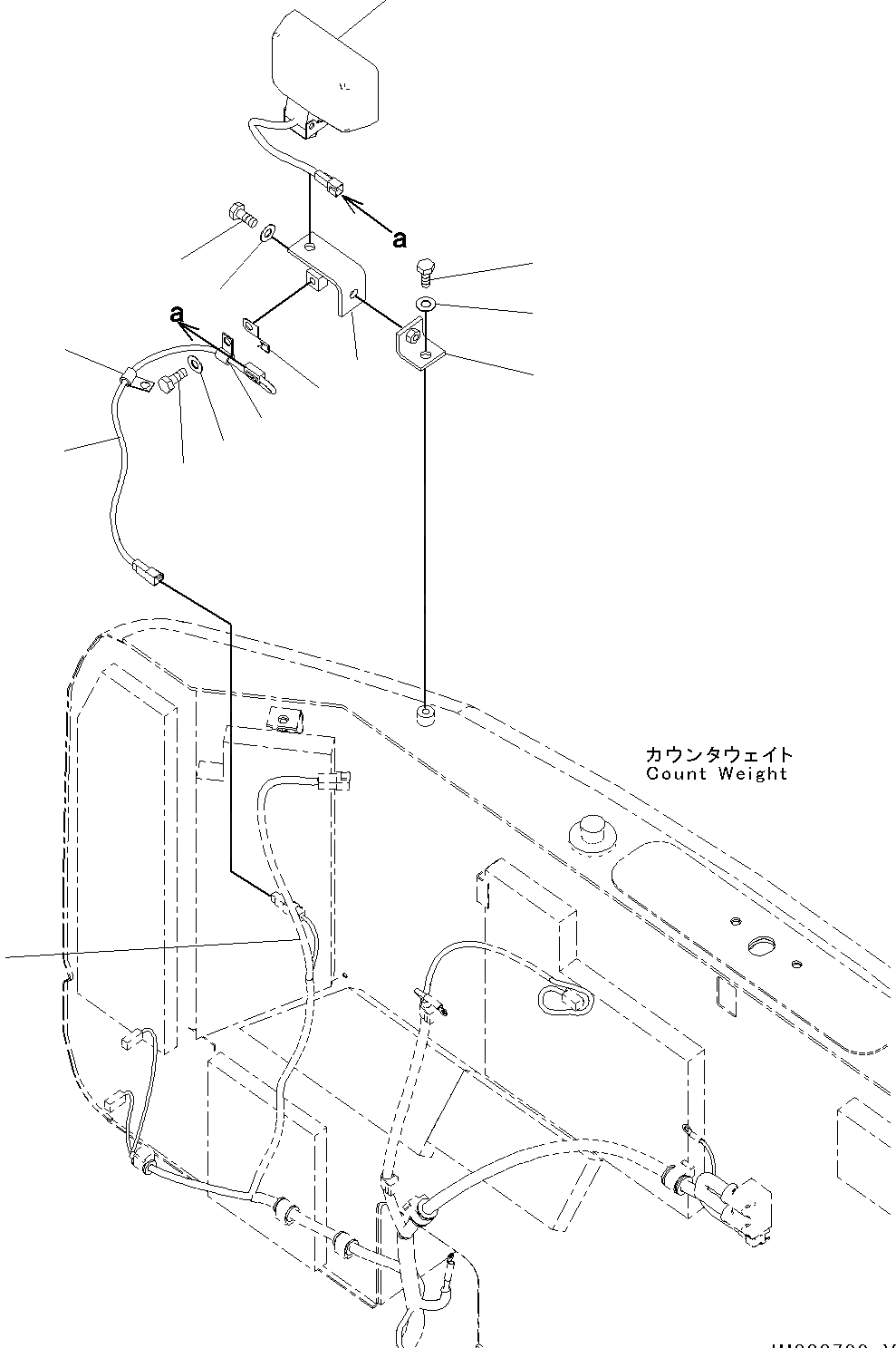 Схема запчастей Komatsu PC130-8 - РАБОЧ.ING LIGHTS, ЗАДН.(№C-) РАБОЧ.ING LIGHTS, ЗАДН.