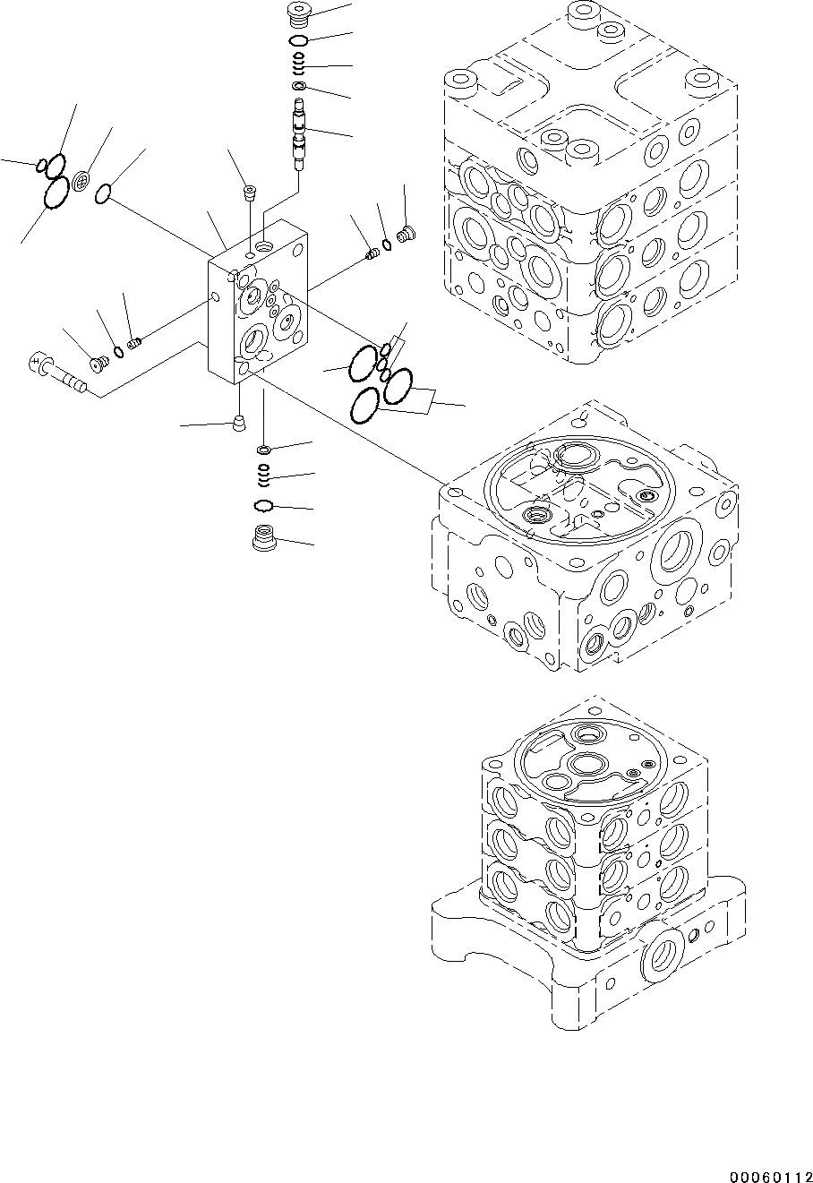 Схема запчастей Komatsu PC130-8 - ОСНОВН. УПРАВЛЯЮЩ. КЛАПАН(№C-) ОСНОВН. УПРАВЛЯЮЩ. КЛАПАН