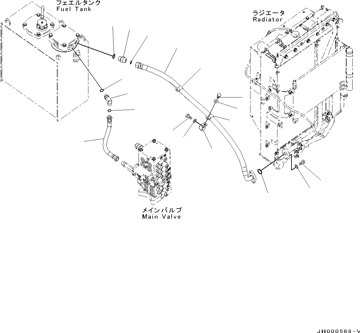 Схема запчастей Komatsu PC130-8 - МАСЛООХЛАДИТЕЛЬ КОНТУР(№C-) МАСЛООХЛАДИТЕЛЬ КОНТУР