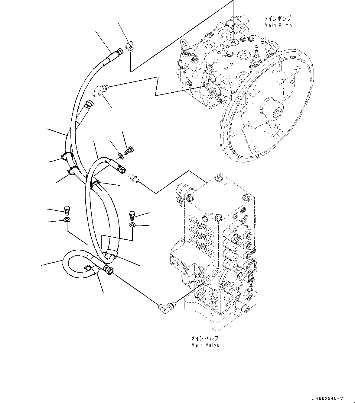 Схема запчастей Komatsu PC130-8 - LS КОНТУР, ДЛЯ АЗИИ(№C-) LS КОНТУР, ДЛЯ АЗИИ