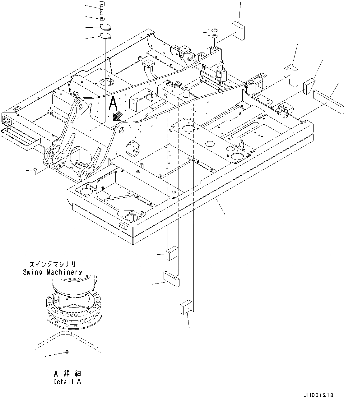 Схема запчастей Komatsu PC130-8 - ОСНОВНАЯ РАМА, ДЛЯ KAL(№C-) ОСНОВНАЯ РАМА, ДЛЯ KAL