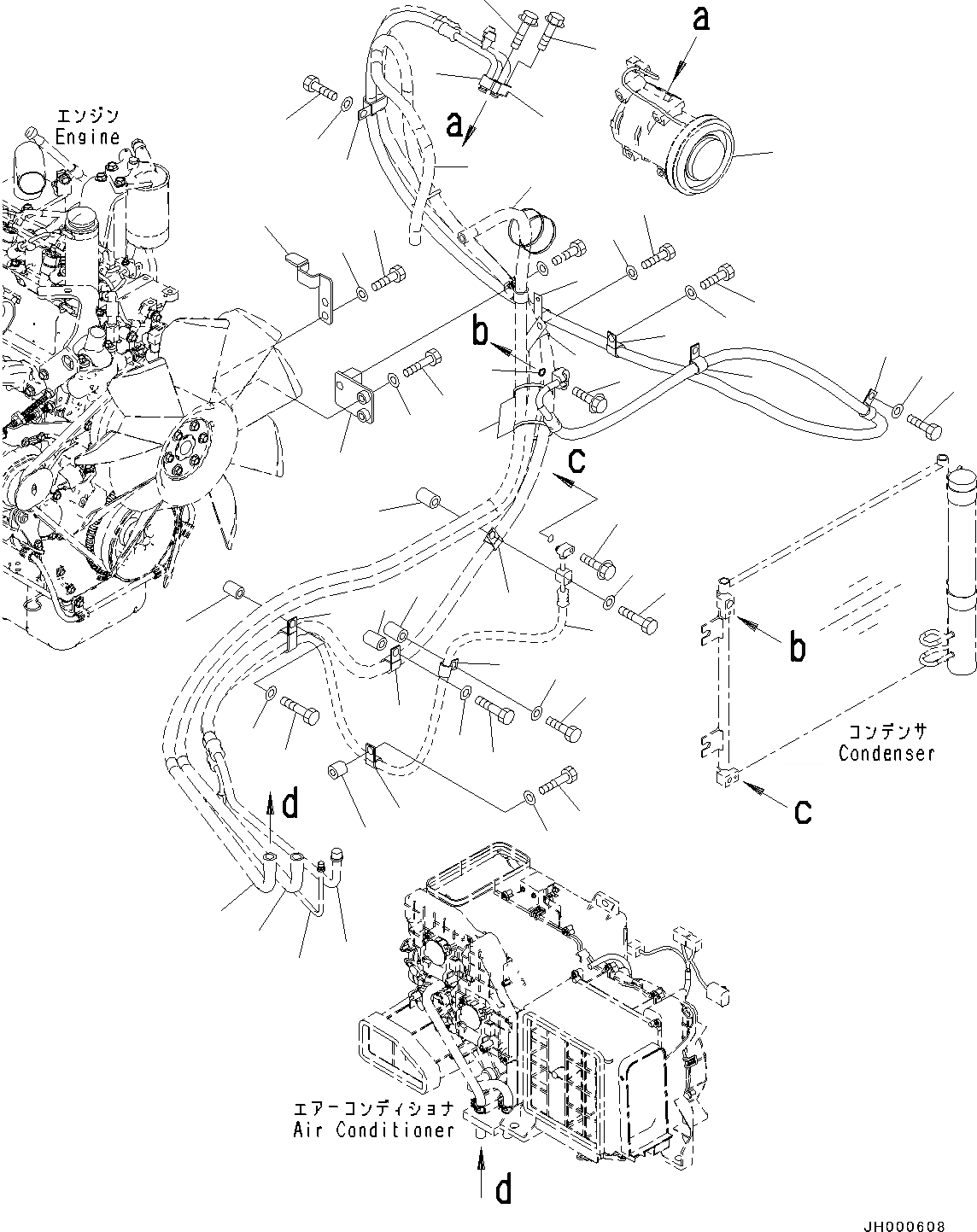 Схема запчастей Komatsu PC130-8 - БЛОК КОНДИЦИОНЕРА(№C-) БЛОК КОНДИЦИОНЕРА