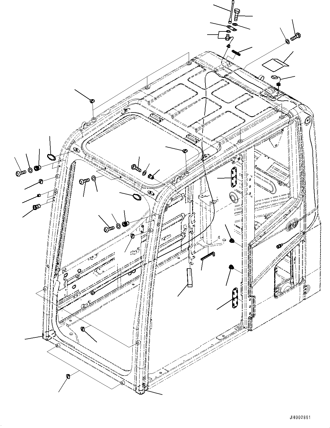 Схема запчастей Komatsu PC130-8 - КАБИНА, ДЛЯ KAL(№C-) КАБИНА, ДЛЯ KAL