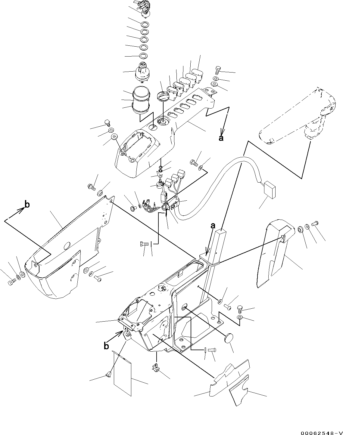 Схема запчастей Komatsu PC130-8 - КАБИНА, -АКТУАТОР(№C-) КАБИНА, -АКТУАТОР