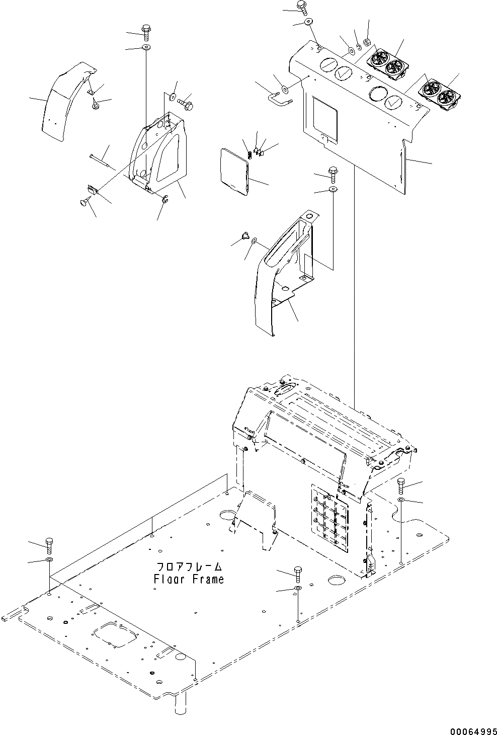 Схема запчастей Komatsu PC130-8 - КАБИНА, -АКТУАТОР, С AM-FM РАДИО ДЛЯ АЗИИ(№C-) КАБИНА, -АКТУАТОР, С AM-FM РАДИО ДЛЯ АЗИИ