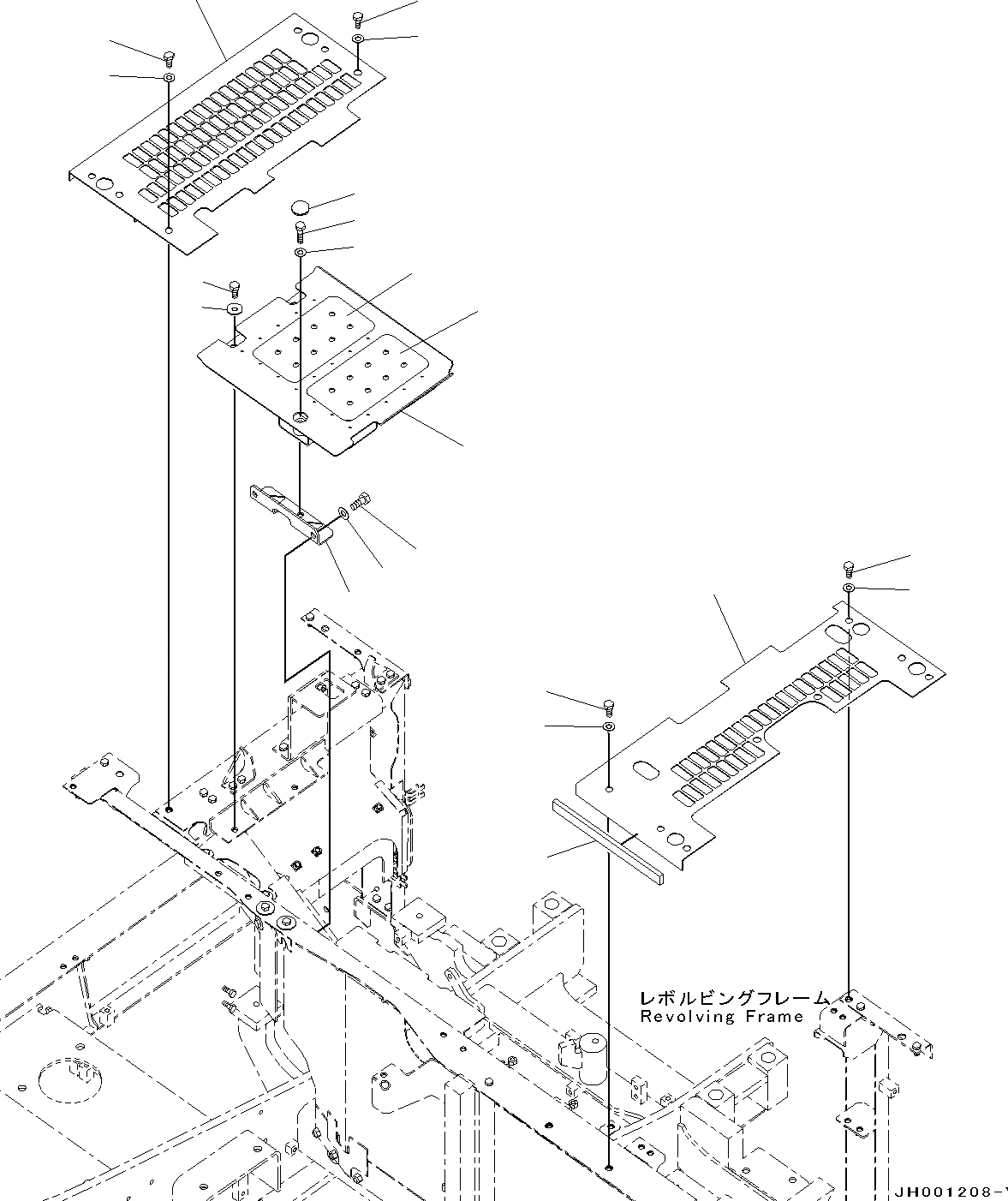 Схема запчастей Komatsu PC130-8 - КАБИНА COVER, ДЛЯ KAL(№C-) КАБИНА COVER, ДЛЯ KAL