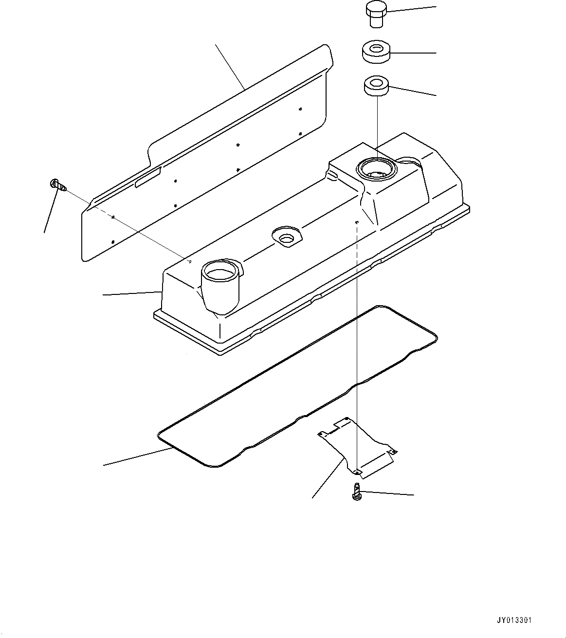 Схема запчастей Komatsu SAA4D95LE-5D - ГОЛОВКА ЦИЛИНДРОВ COVER(№-) ГОЛОВКА ЦИЛИНДРОВ COVER