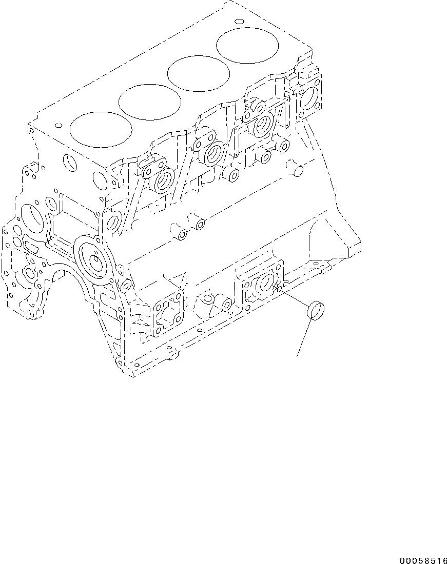 Схема запчастей Komatsu SAA4D95LE-5D - БЛОК ЦИЛИНДРОВ ЗАГЛУШКА(№-) БЛОК ЦИЛИНДРОВ ЗАГЛУШКА