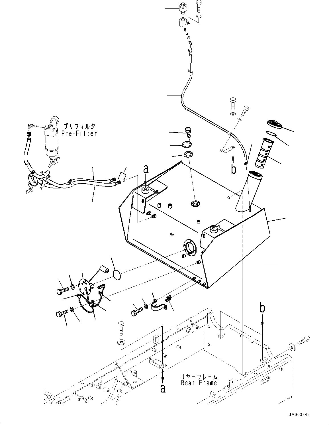 Схема запчастей Komatsu WA200-6 - ТОПЛИВН. БАК. ТОПЛИВН. БАК. (№C-) ТОПЛИВН. БАК.