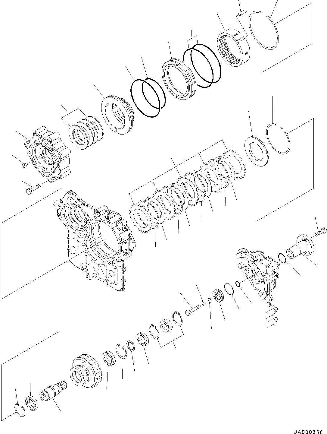 Схема запчастей Komatsu WA200-6 - ПЕРЕДАЧА ПЕРЕДАЧА МУФТА (№C-) ПЕРЕДАЧА