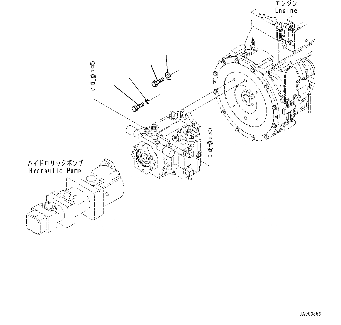 Схема запчастей Komatsu WA200-6 - HYDROSTATIC ТРАНСМИССИЯ (HST) НАСОС И МОТОР НАСОС КРЕПЛЕНИЕS (№C-) HYDROSTATIC ТРАНСМИССИЯ (HST) НАСОС И МОТОР